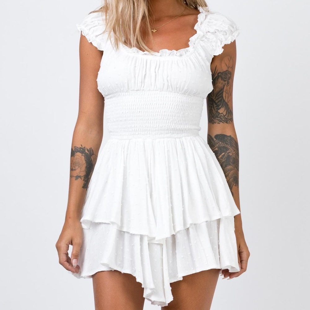 The Love Galore Romper White Lower Impact